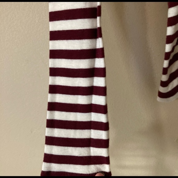 Burgundy Striped Lucky Brand Turtleneck - Picture 4 of 7